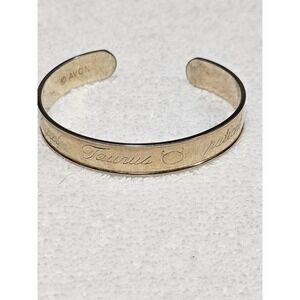 vintage Avon gold-tone Taurus zodiac cuff bracelet